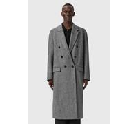 AllSaints Ezra Coat Black/white Größe: 38 | Zweireihige Mäntel Outlet | Herren | Schwarz