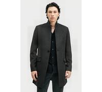 AllSaints Hargrove Coat Charcoal Grey Größe: 38 | Einreihige Mäntel Outlet | Herren | Schwarz
