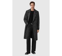 AllSaints Lincoln Coat Charcoal Grey Größe: 38 | Zweireihige Mäntel Outlet | Herren | Schwarz