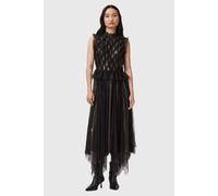 AllSaints Lola Tulle Dress Metallic Gold Größe: 2 | Midikleider Outlet | Damen | Gelb