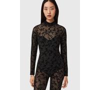 AllSaints Rylee Flock Catsuit Black Größe: 10 | Jumpsuits Outlet | Damen | Schwarz
