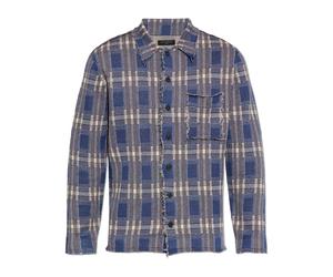AllSaints - Solmar Strick-Cardigan mit Karomuster - - Shirts - Herren - Blau - M