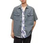 AllSaints Spotter Ss Shirt Aster Blue Größe: S | Leichte Jacken Outlet | Herren | Blau
