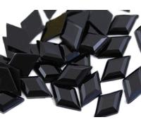 Allstarco 11 x 18 mm flache Rückseite Diamant Acryl Strass Kunststoff Edelsteine für Schmuckherstellung Kostümschmuck Cosplay Verzierungen - 35 Stück (Tiefschwarz H101)