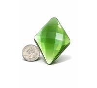 Allstarco 67x48mm Flat Back Extra Large Diamond Cosplay Gems Acrylic Big Rhinestones Plastic Jewels For Crafts Embelishments - 2 Pieces (Green Peridot H120)