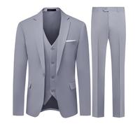 Allthemen Herren Anzug 3 Teilig Slim Fit Komplett Anzüge Business 2 Knopf | Hochzeitsanzug, Sakko Weste Hose, Formelle, Revers, Einfarbig, Einreihig, Smoking Set, Modern Fit, Elegant