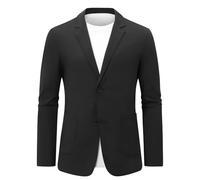 Allthemen Herren Sakko Leicht Blazer Sportlich Stretch Anzugjacke Atmungsaktiv Casual Jacke Sonnenschutz Schwarz XL