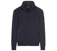 Allwetterjacke BOSS ORANGE "Ohice", Herren, Gr. 54, blau (dunkelblau404), Web, Obermaterial: 88% Polyamid, 12% Elasthan, unifarben, regular fit hüftlang, Strickbündchen, Jacken, wasserabweisend Kapuze