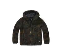 Allwetterjacke BRANDIT "Brandit Damen Kids Teddyfleecejacket Hood", Damen, Gr. 122/128, woodland, 100% Polyester, unifarben, normal, ohne Ausschnitt, Jacken (53276005-122) woodland
