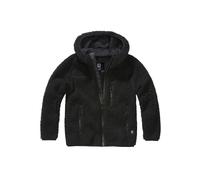 Allwetterjacke BRANDIT "Brandit Damen Kids Teddyfleecejacket Hood", Damen, Gr. 134/140, schwarz, 100% Polyester, unifarben, normal, ohne Ausschnitt, Jacken (77355936-134) schwarz