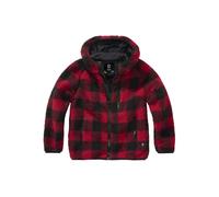 Allwetterjacke BRANDIT "Brandit Damen Kids Teddyfleecejacket Hood", Damen, Gr. 158/164, rot, schwarz, 100% Polyester, unifarben, normal, ohne Ausschnitt, Jacken Allwetterjacke (51082813-158)