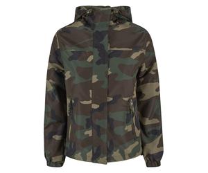Allwetterjacke BRANDIT "Brandit Damen Ladies Summer Windbreaker Frontzip", Damen, Gr. 3XL, woodland, 100% Polyester, mehrfarbig, normal, ohne Ausschnitt, Jacken (85802619-XXXL) woodland