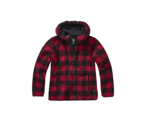 Allwetterjacke BRANDIT "Brandit Damen Ladies Teddyfleecejacket", Damen, Gr. XL, rot (rot, schwarz), 100% Polyester, mehrfarbig, normal, ohne Ausschnitt, Jacken (34011519-XL) rot, schwarz