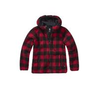 Allwetterjacke BRANDIT "Brandit Damen Ladies Teddyfleecejacket", Damen, Gr. XL, rot, schwarz, 100% Polyester, mehrfarbig, normal, ohne Ausschnitt, Jacken (34011519-XL) rot, schwarz