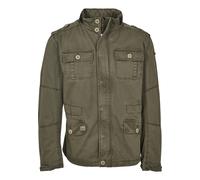Allwetterjacke BRANDIT "Brandit Herren Britannia Jacket", Herren, Gr. S, grün (olive), 100% Baumwolle, unifarben, normal, amerikanischer Ausschnitt, Jacken (16044352-S) olive