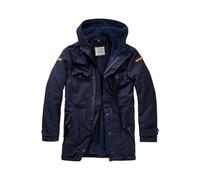 Allwetterjacke BRANDIT "Brandit Herren BW Flag Parka", Damen, Gr. 50, navy, 100% Baumwolle, unifarben, loose fit, ohne Ausschnitt, Jacken Allwetterjacke (35858637-50)