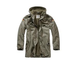 Allwetterjacke BRANDIT "Brandit Herren BW Flag Parka", Herren, Gr. 58, olive, 100% Baumwolle, unifarben, loose fit, ohne Ausschnitt, Jacken (63039769-58) olive