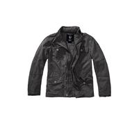 Allwetterjacke BRANDIT "Brandit Herren Kids Britannia Jacket", Damen, Gr. 122/128, grau (schwarz), 100% Baumwolle, unifarben, normal, amerikanischer Ausschnitt, Jacken (31056446-122) schwarz