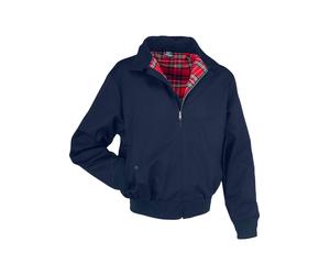 Allwetterjacke BRANDIT "Brandit Herren Lord Canterbury Jacket", Herren, Gr. M, blau (navy), 65% Polyester, 35% Baumwolle, kariert, normal, amerikanischer Ausschnitt, Jacken (19116945-M) navy