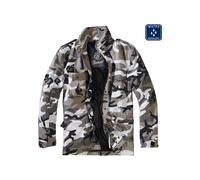 Allwetterjacke BRANDIT "Brandit Herren M-65 Field Jacket", Herren, Gr. M, snowcamo, 80% Polyester, 20% Baumwolle, mehrfarbig, normal, amerikanischer Ausschnitt, Jacken (14717434-M) snowcamo