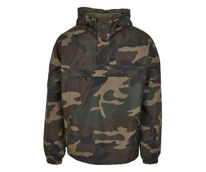 Allwetterjacke BRANDIT "Brandit Herren Summer Pull Over Jacket", Herren, Gr. L, woodland, 100% Polyester, mehrfarbig, normal, ohne Ausschnitt, Jacken (17504736-L) woodland