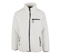 Allwetterjacke BRANDIT "Brandit Herren Teddyfleece Jacket", Herren, Gr. 3XL, weiß, 100% Polyester, mehrfarbig, normal, amerikanischer Ausschnitt, Jacken (56773635-XXXL) weiß
