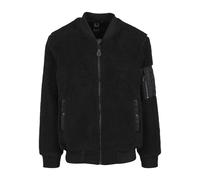 Allwetterjacke BRANDIT "Brandit MA1 Sherpa Jacket", Herren, Gr. 5XL, schwarz, 100% Polyester, unifarben, normal, Rundhals, Jacken (77940322-5XL) schwarz