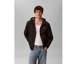 Allwetterjacke CALVIN KLEIN JEANS "HOODED NYLON", Herren, Gr. M, schwarz, Web, Obermaterial: 100% Polyester, unifarben, klassisch normal, Rundhals, eingesetzt elastischer Bund, Jacken, Regular fit mit
