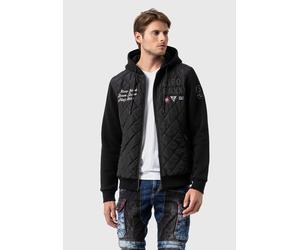 Allwetterjacke CIPO & BAXX "Jacke", Herren, Gr. M, schwarz, Stoff, 100% Polyester, unifarben, regular fit normal, Jacken, mit Stickereien (73048728-M) schwarz