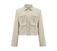 Allwetterjacke DEF "DEF DEF Worky Jacket", Damen, Gr. XL, beige, 64% Baumwolle, 33% Polyester, 3% Elasthan, unifarben, loose fit, ohne Ausschnitt, Jacken (91717203-XL) beige