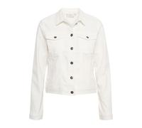 Allwetterjacke KAFFE "Jacke KAzelina", Damen, Gr. 38, weiß (chalk), Obermaterial: 79% Baumwolle CO. 19% Polyester PES. 2% Elasthan EL., Jacken (24068539-38) chalk
