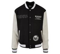 Allwetterjacke KARL KANI "Karl Kani Herren KM231-008-2KK Retro Block College Jacket", Damen, Gr. XS, schwarz, 70% Polyester, 30% Wolle, mehrfarbig, normal, ohne Ausschnitt, Jacken Allwetterjacke (4737