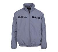Allwetterjacke KARL KANI "Karl Kani Herren KM233-008-1 KK Retro Trackjacket", Damen, Gr. S, grau, 100% Polyester, mehrfarbig, normal, amerikanischer Ausschnitt, Jacken Allwetterjacke (37222535-S)