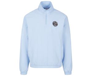 Allwetterjacke KARL KANI "Karl Kani Herren KM241-045-1 Karl Kani OG Track Troyer", Herren, Gr. L, light blau, 100% Polyamid, unifarben, normal, amerikanischer Ausschnitt, Jacken (33887441-L) light bla
