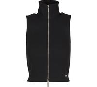 Allwetterjacke KARL KANI "Karl Kani Kani Rib Sleeveless Zip Jacket", Damen, Gr. XS, schwarz, 97% Baumwolle, 3% Elasthan, unifarben, slim fit, amerikanischer Ausschnitt, Jacken (56437248-XS) schwarz