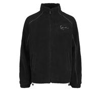 Allwetterjacke KARL KANI "Karl Kani Karl Kani Metal Signature Teddy Jacket", Damen, Gr. XL, schwarz, grau, 100% Polyester, mehrfarbig, normal, amerikanischer Ausschnitt, Jacken Allwetterjacke (5228713