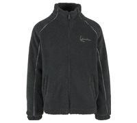 Teddyfell-Jacke mit Label-Applikation M men Black