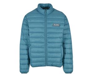 Allwetterjacke KARL KANI "Karl Kani Karl Kani Sport Patch Light Puffer Jacket", Herren, Gr. S, petrol, 100% Polyester, mehrfarbig, normal, amerikanischer Ausschnitt, Jacken (39969743-S) petrol