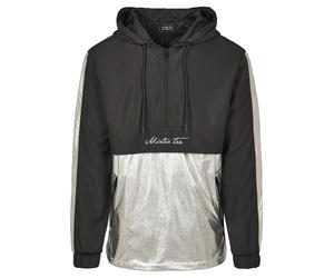 Allwetterjacke MISTERTEE "MisterTee Herren Reflective Mister Tee Windbreaker", Herren, Gr. S, schwarz-weiß (schwarz), 100% Baumwolle, normal, Rundhals, Jacken (52666948-S) schwarz