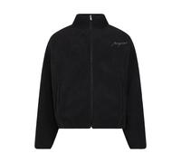 Allwetterjacke PEQUS "PEQUS PEQUS Mykonos Script Teddy Fleece Jacket", Herren, Gr. M, schwarz, 100% Polyester, mehrfarbig, normal, amerikanischer Ausschnitt, Jacken (95692452-M) schwarz