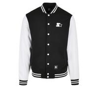 Starter College Fleece Jacket Herren-Collegejacke - schwarz weiß XL