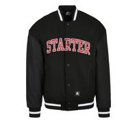 Allwetterjacke STARTER BLACK LABEL "Starter Black Label Herren Starter Team Jacket", Herren, Gr. S, schwarz, 50% Wolle, 50% Viskose, mehrfarbig, loose fit, V-Ausschnitt, Jacken (21226706-S) schwarz