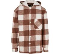 Allwetterjacke URBAN CLASSICS "Urban Classics Big Check Jacket With Hood", Herren, Gr. M, sandweiß, lightrust, 100% Polyester, kariert, normal, ohne Ausschnitt, Jacken (34589246-M) sandweiß, lightrust