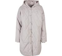 Urban Classics Allwetterjacke Damen Oversize Diamond-Steppung mit Kapuze warmgrau Gr. S