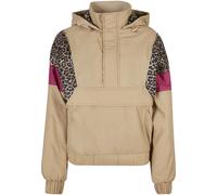 Urban Classics Ladies AOP Mixed Pull Over Jacket in Gr. 3XL in Beige