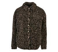 Urban Classics Women's TB5078-Ladies AOP Sherpa Overshirt Shirt, darktaupeleo, S