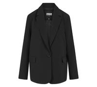 Allwetterjacke URBAN CLASSICS "Urban Classics Damen Ladies Basic Blazer", Damen, Gr. L, schwarz, 77% Polyester, 17% Viskose, 6% Elasthan, unifarben, normal, amerikanischer Ausschnitt, Jacken (83135309
