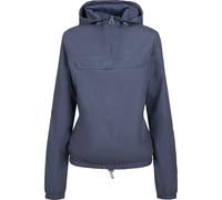 Allwetterjacke URBAN CLASSICS "Urban Classics Damen Ladies Basic Pull Over Jacket", Damen, Gr. S, vintageblau, 100% Polyester, unifarben, normal, ohne Ausschnitt, Jacken (36019256-S) vintageblau