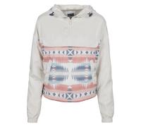 Allwetterjacke URBAN CLASSICS "Urban Classics Damen Ladies Extended Shoulder Pull Over Jacket", Damen, Gr. S, weiß (sanftes weiß, summerinka), 100% Polyester, ethno, loose fit, ohne Ausschnitt, Jacken