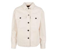 Allwetterjacke URBAN CLASSICS "Urban Classics Damen Ladies Oversized Shirt Jacket", Damen, Gr. 4XL, sandweiß, 100% Baumwolle, unifarben, oversize, amerikanischer Ausschnitt, Jacken (28261434-4XL) sand